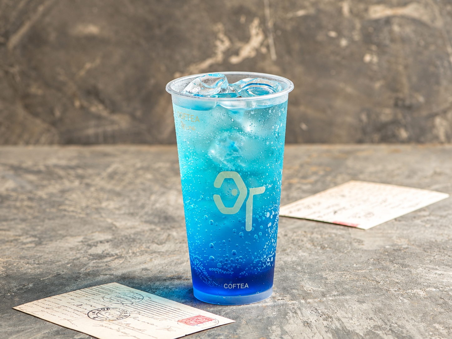 Coftea blue mojito in branded cup